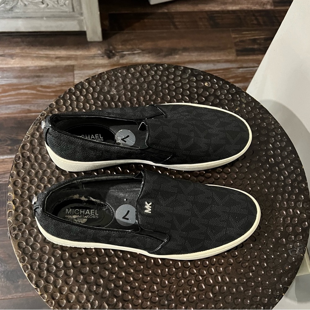 Michael Kors Black Slip-On Loafers
